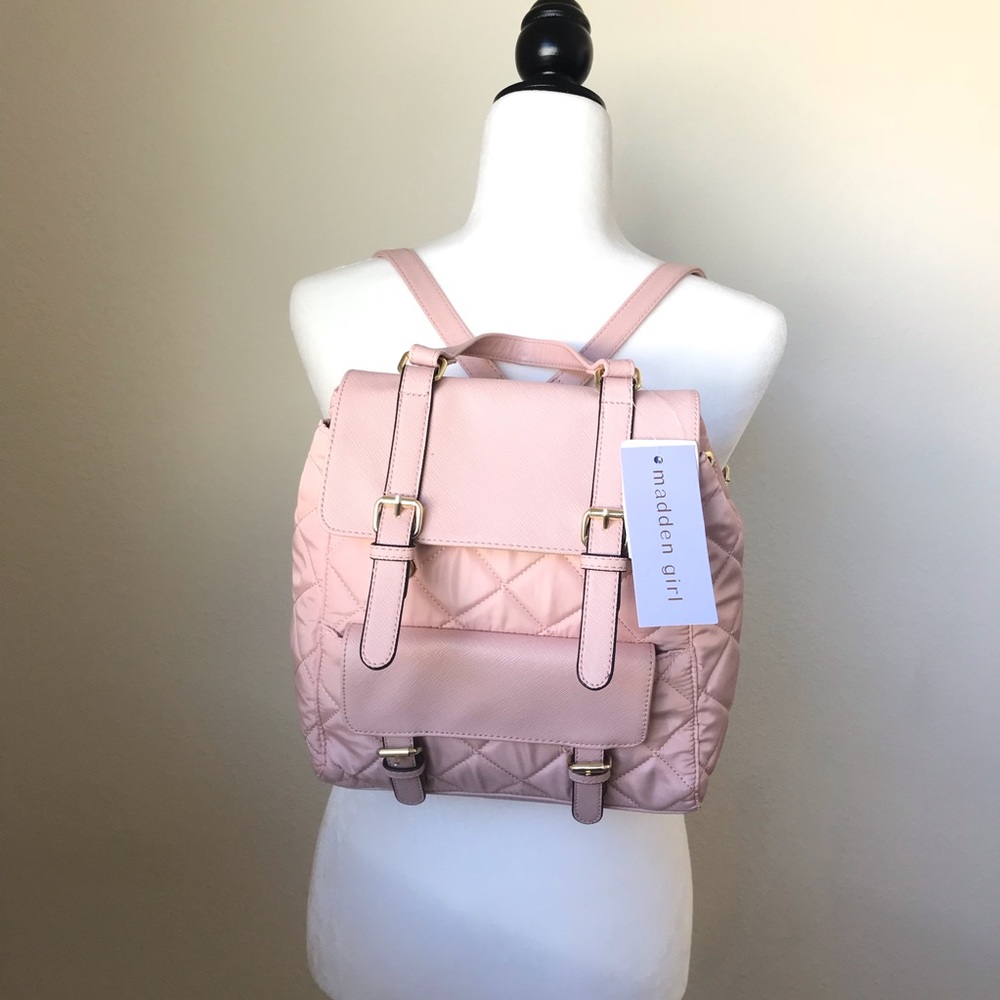 Madden Girl Pink Quilted Backpack, NEW with tags